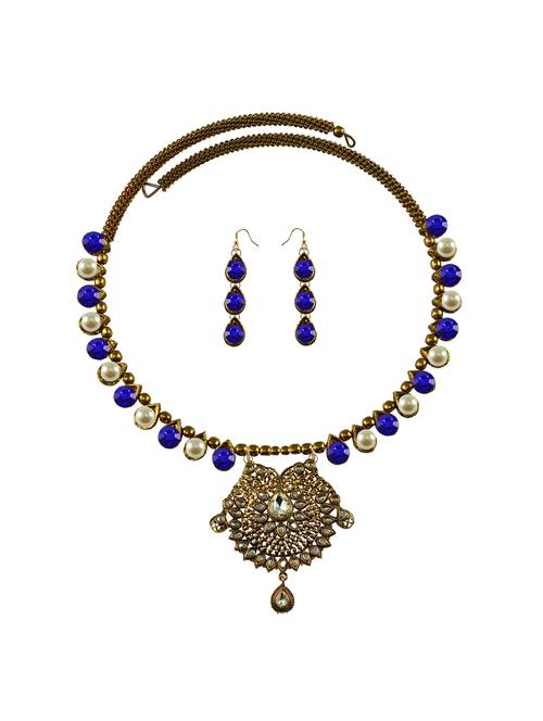 multi colored brass necklaces and earring - 18795786 - Very Small Image - 1