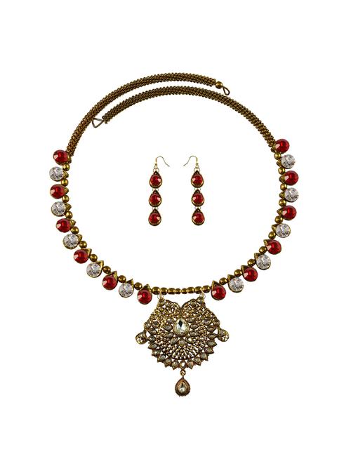 multi colored brass necklaces and earring - 18795793 - Very Small Image - 1
