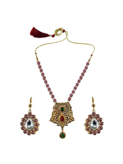 multi colored brass necklaces and earring - 18795816 - Very Small Image - 1