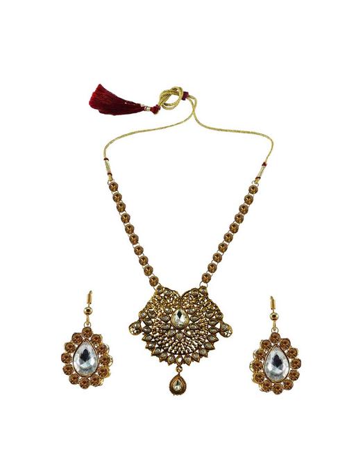 multi colored brass necklaces and earring - 18795826 - Very Small Image - 1