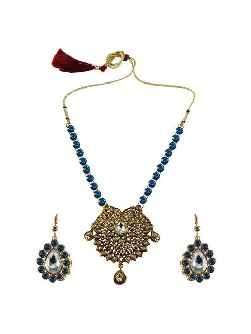 multi colored brass necklaces and earring - 18795832 - Very Small Image - 1