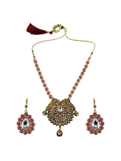 multi colored brass necklaces and earring - 18795833 - Very Small Image - 1