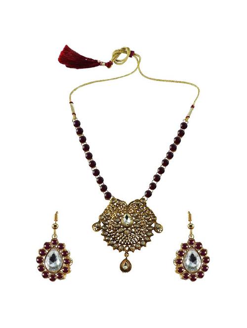 multi colored brass necklaces and earring - 18795840 - Very Small Image - 1