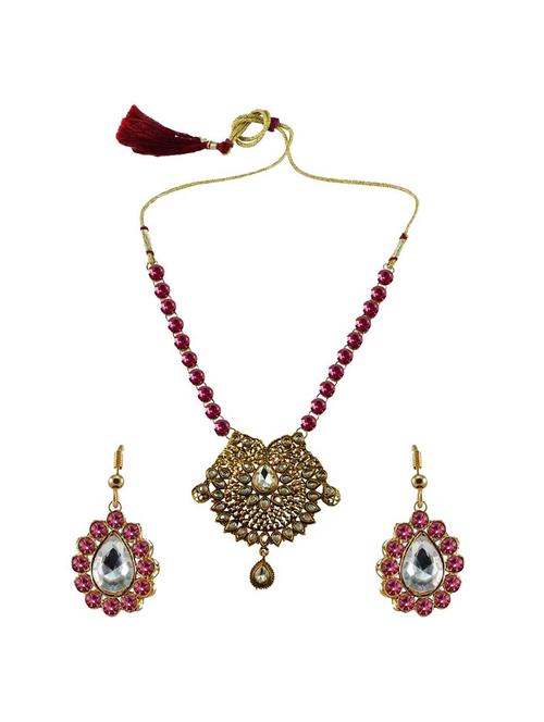 multi colored brass necklaces and earring - 18795844 - Very Small Image - 1