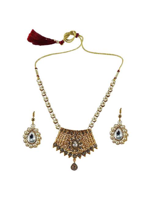multi colored brass necklaces and earring - 18795846 - Very Small Image - 1