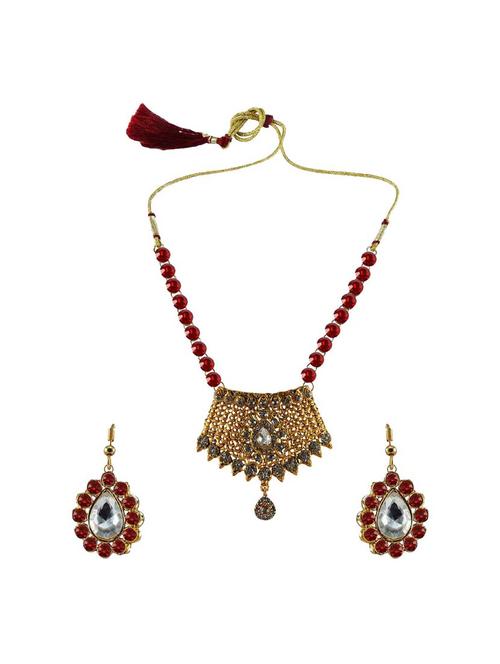 multi colored brass necklaces and earring - 18795857 - Very Small Image - 1