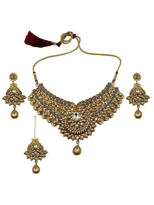 gold brass necklaces and earring - 18795874 - Very Small Image - 1