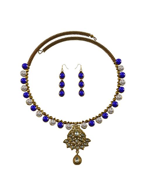 multi colored brass necklaces and earring - 18795927 - Very Small Image - 1