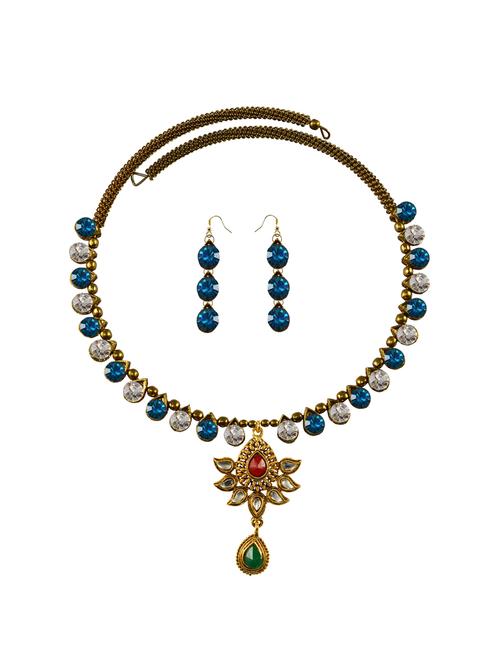 multi colored brass necklaces and earring - 18795935 - Very Small Image - 1