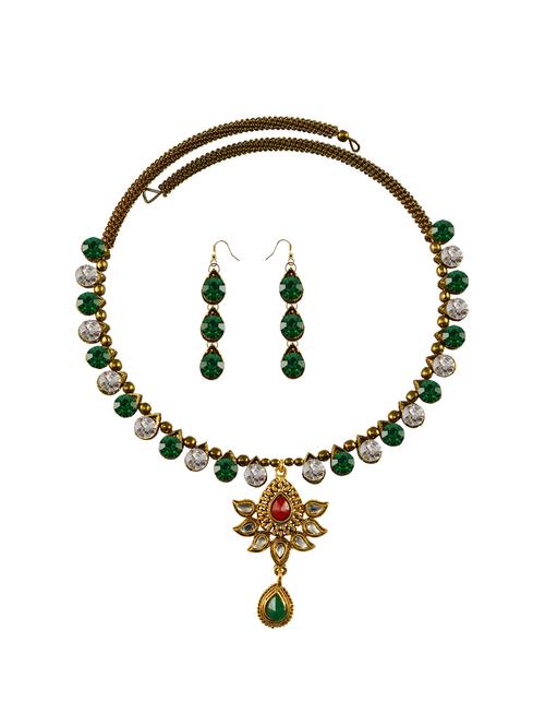 multi colored brass necklaces and earring - 18795944 - Very Small Image - 1