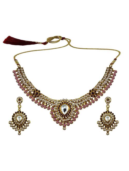 multi colored brass necklaces and earring - 18795978 - Very Small Image - 1