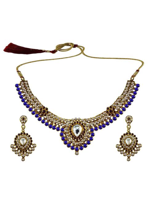 multi colored brass necklaces and earring - 18795982 - Very Small Image - 1