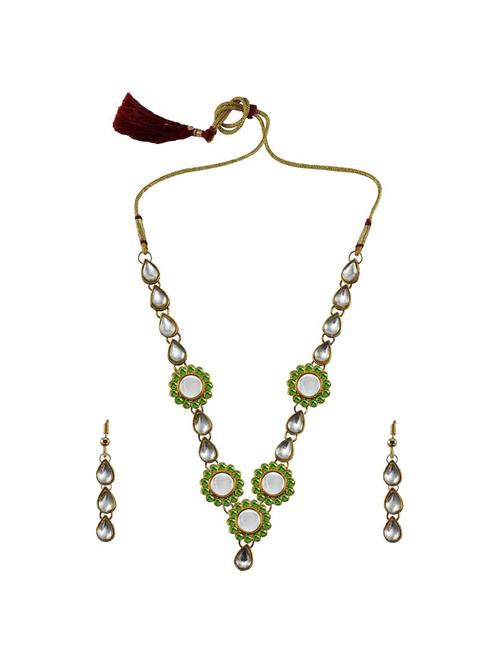gold brass necklaces and earring - 18796007 - Very Small Image - 1