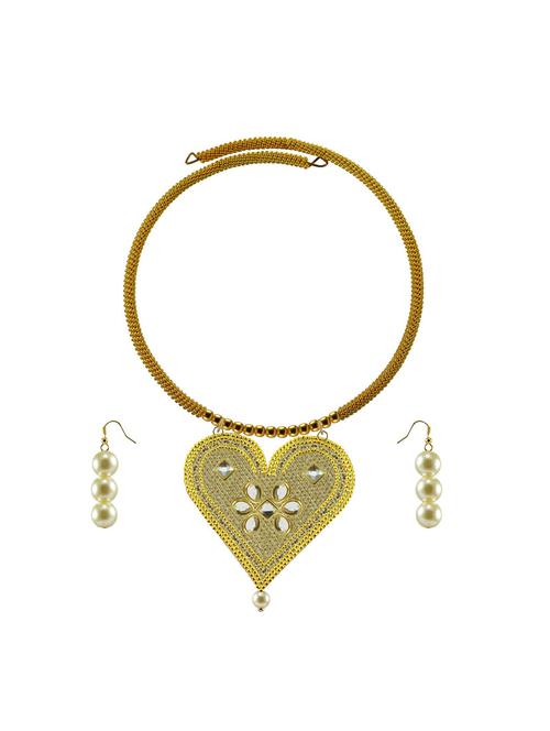 gold brass necklaces and earring - 18796053 - Very Small Image - 1