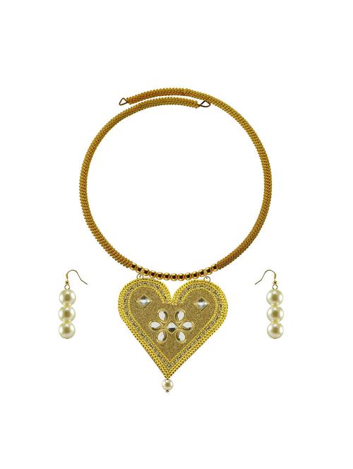 gold brass necklaces and earring - 18796055 - Very Small Image - 1