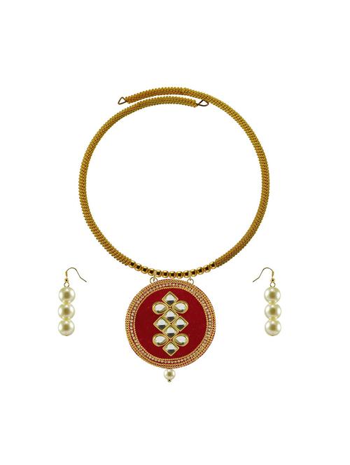 gold brass necklaces and earring - 18796058 - Very Small Image - 1