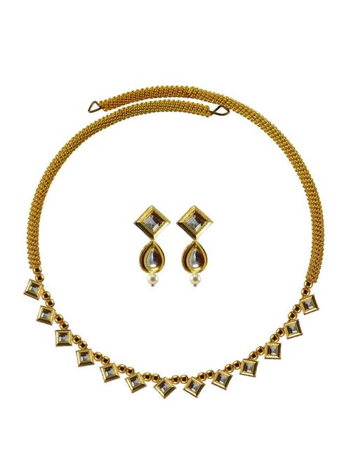 gold brass necklaces and earring - 18796093 - Very Small Image - 1