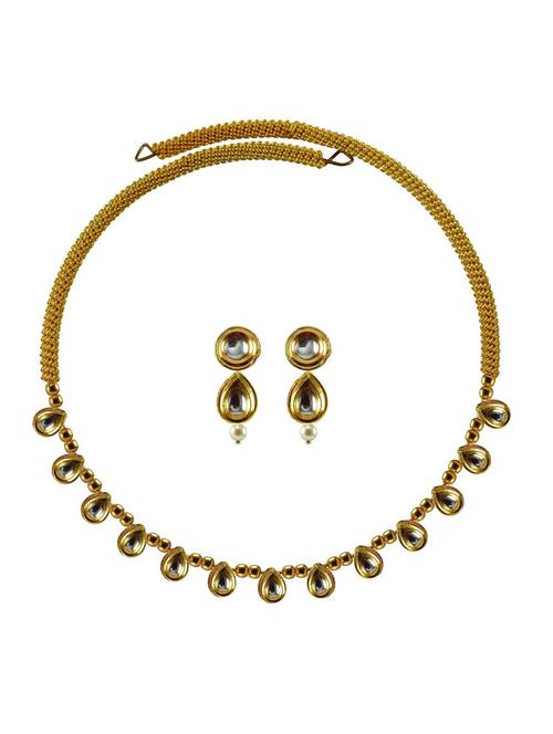 gold brass necklaces and earring - 18796097 - Very Small Image - 1