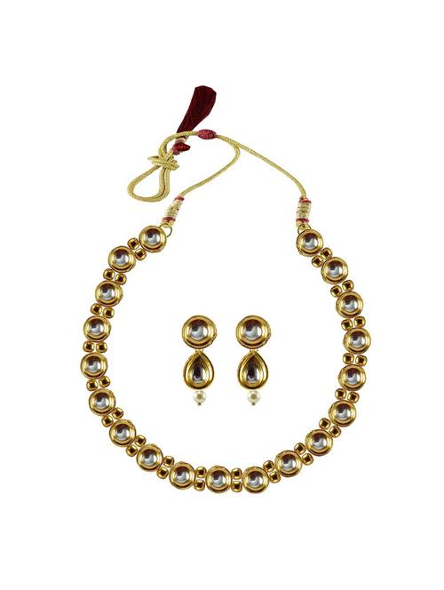 gold brass necklaces and earring - 18796101 - Very Small Image - 1