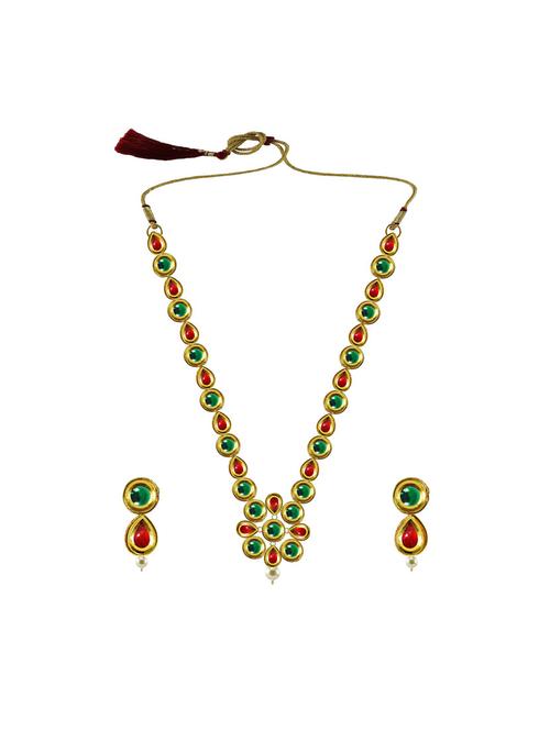 gold brass necklaces and earring - 18796107 - Very Small Image - 1