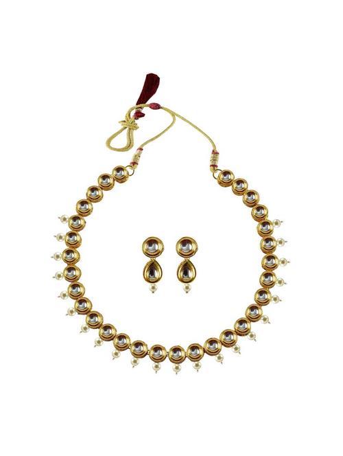 gold brass necklaces and earring - 18796120 - Very Small Image - 1