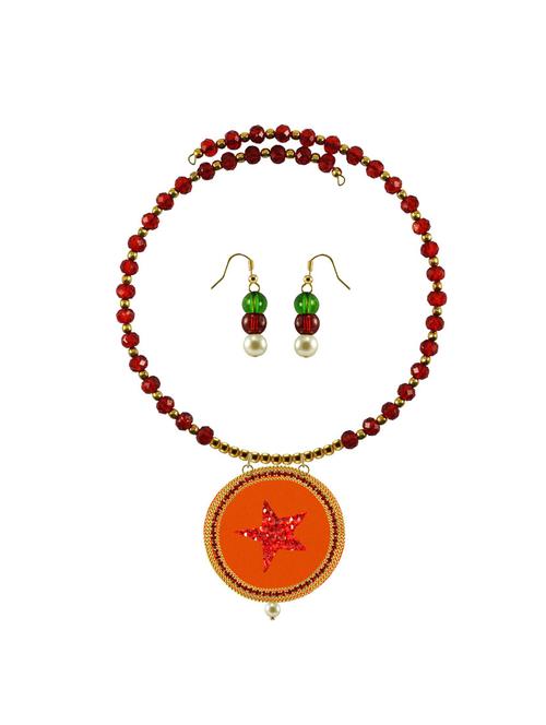 gold brass necklaces and earring - 18796179 - Very Small Image - 1