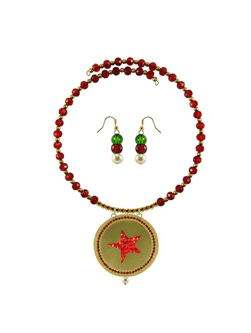 gold brass necklaces and earring - 18796183 - Very Small Image - 1