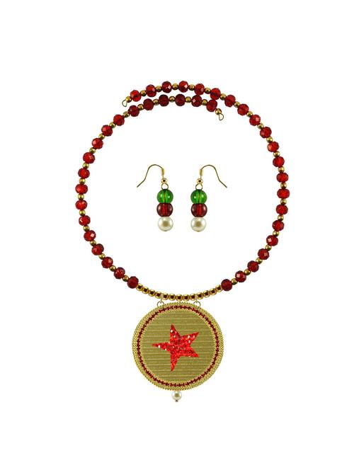gold brass necklaces and earring - 18796188 - Very Small Image - 1