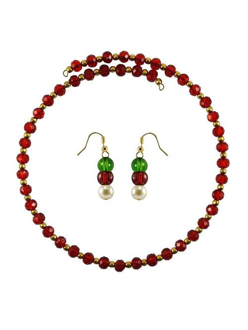 red brass necklaces and earring - 18796197 - Very Small Image - 1