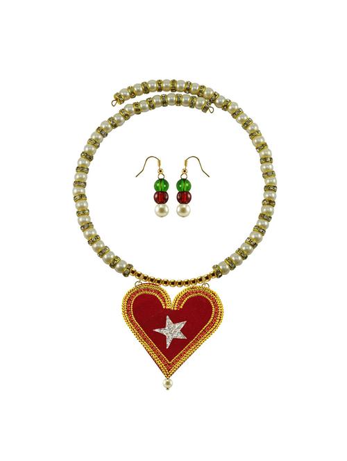 gold brass necklaces and earring - 18796215 - Very Small Image - 1