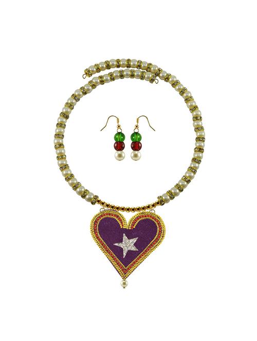 gold brass necklaces and earring - 18796222 - Very Small Image - 1