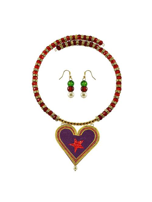 gold brass necklaces and earring - 18796234 - Very Small Image - 1