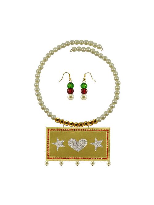 gold brass necklaces and earring - 18796253 - Very Small Image - 1