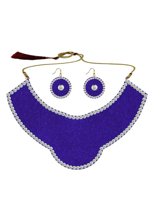 blue metal necklaces and earring - 18796308 - Very Small Image - 1