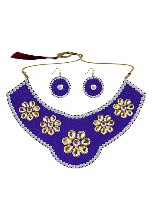 blue metal necklaces and earring - 18796350 - Very Small Image - 1