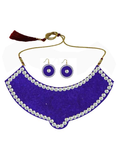 blue metal necklaces and earring - 18796485 - Very Small Image - 1