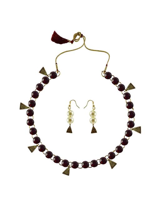 red brass necklaces and earring - 18796508 - Very Small Image - 1