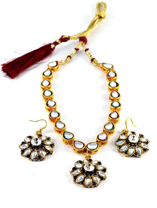 tone stud-gold platted brass pendant set - 18796757 - Very Small Image - 1