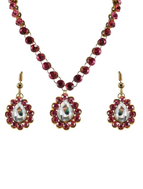 pink brass pendants and earring - 18796779 - Very Small Image - 1