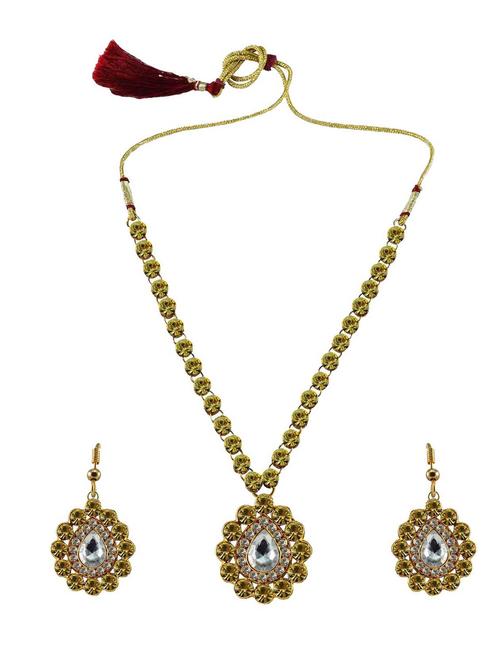 yellow brass pendants and earring - 18796788 - Very Small Image - 1