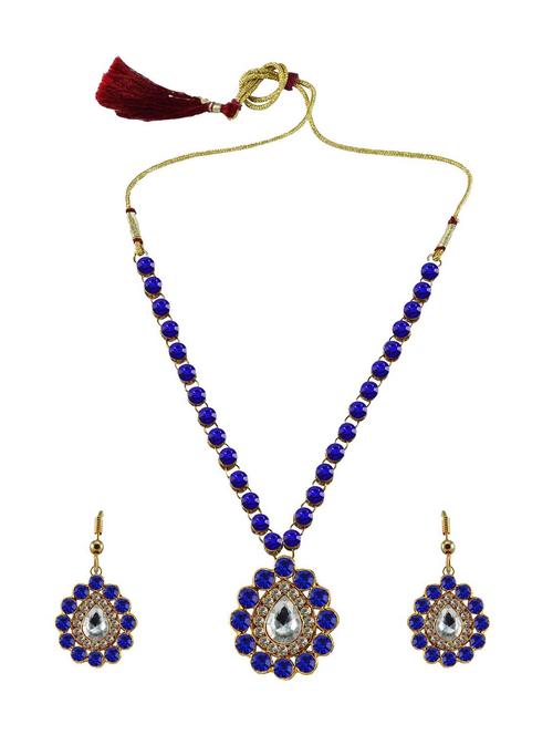 blue brass pendants and earring - 18796792 - Very Small Image - 1
