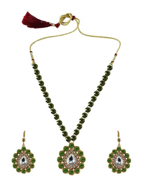 green brass pendants and earring - 18796806 - Very Small Image - 1