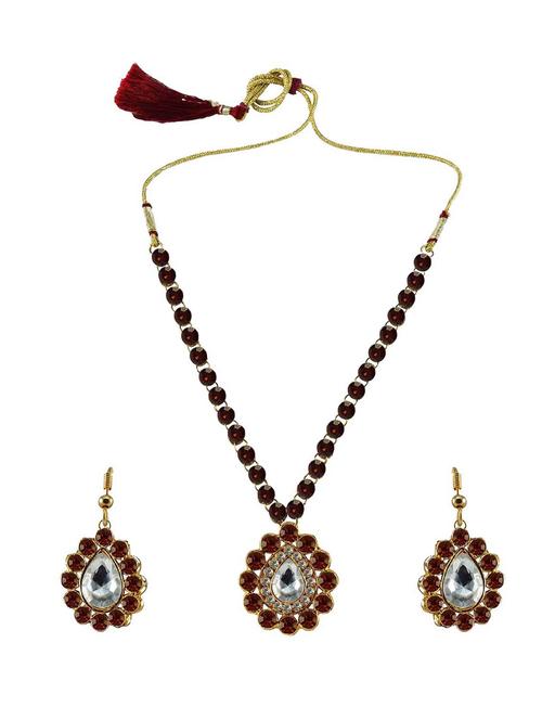 red brass pendants and earring - 18796815 - Very Small Image - 1