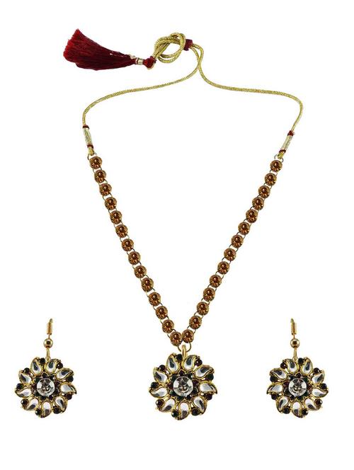 multi colored brass pendants and earring - 18796862 - Very Small Image - 1