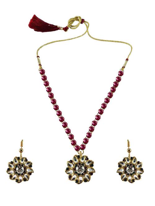 multi colored brass pendants and earring - 18796870 - Very Small Image - 1