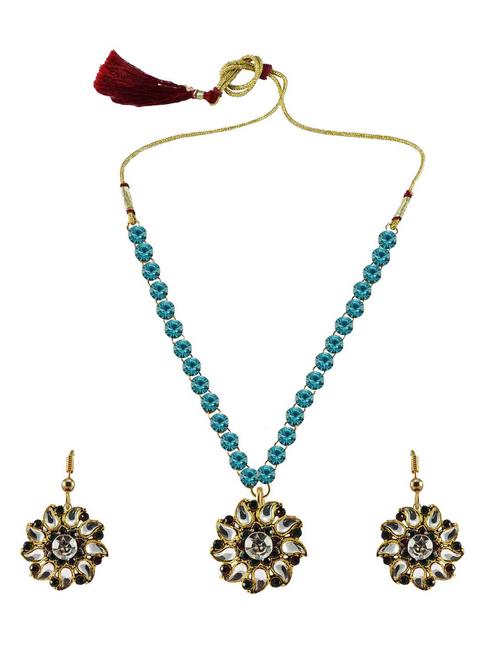 multi colored brass pendants and earring - 18796872 - Very Small Image - 1
