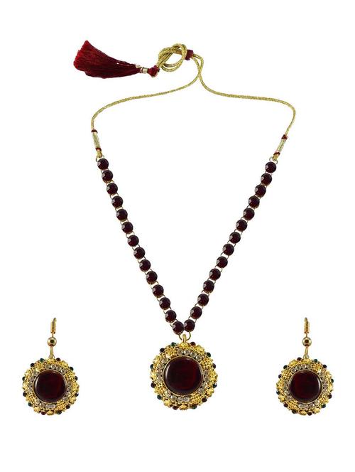 multi colored brass pendants and earring - 18796907 - Very Small Image - 1