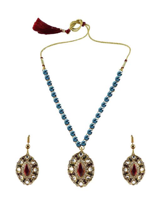 multi colored brass pendants and earring - 18796930 - Very Small Image - 1