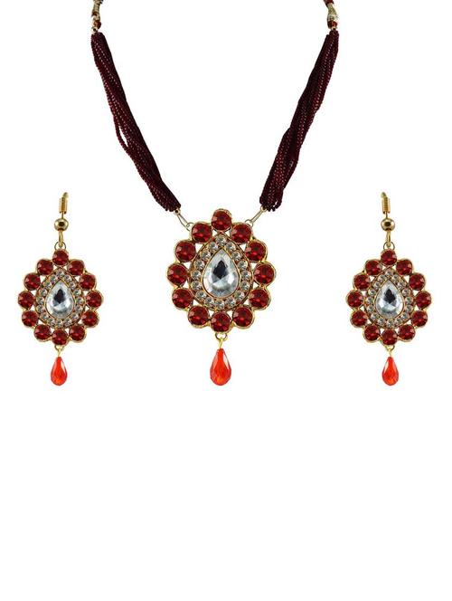 red brass pendants and earring - 18796972 - Very Small Image - 1