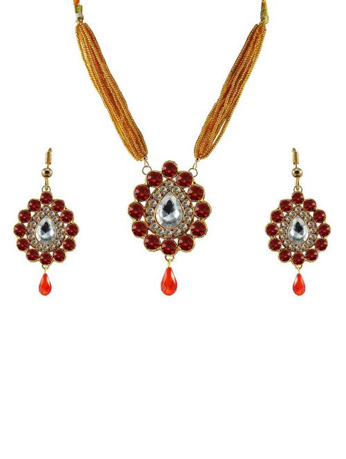 red brass pendants and earring - 18796973 - Very Small Image - 1